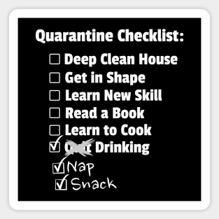 Quarantine Checklist (White) Magnet